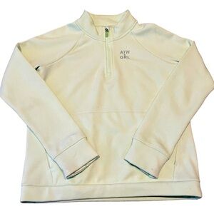 Athleta Girl mint green quarter zip sweatshirt